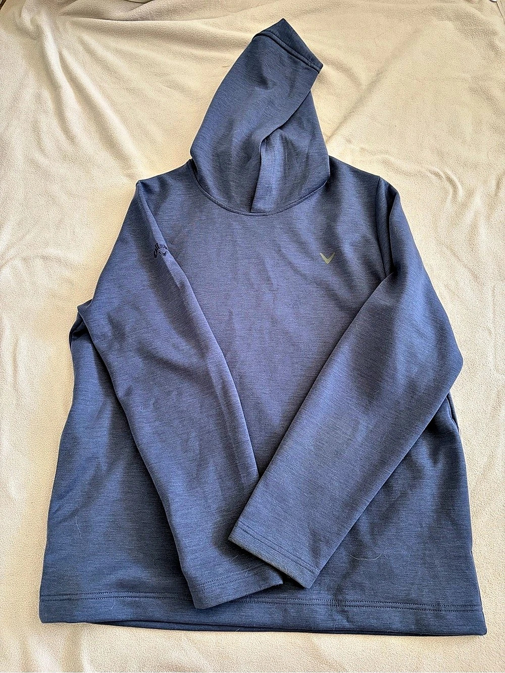 Callaway Men's Heathered Long Sleeve Golf Swing Tech Hoodie Blue Medium